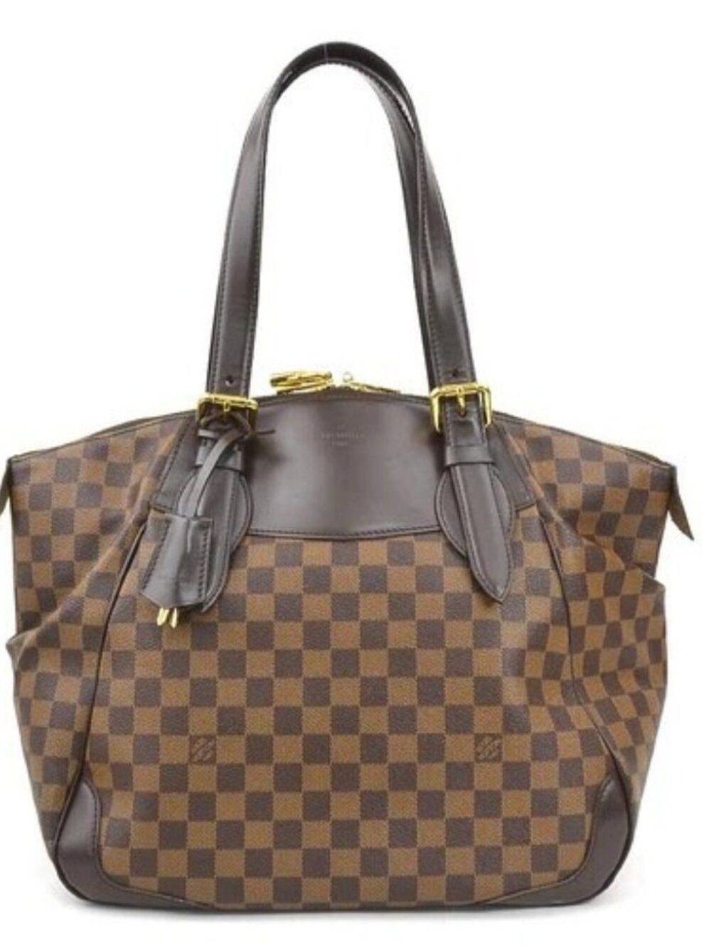 Auth LOUIS VUITTON Damier Ebene Verona GM Shoulder Bag Brown N41119 - 90190a
